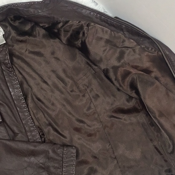 Chico’s butter soft leather zip front jacket XL - Picture 9 of 11